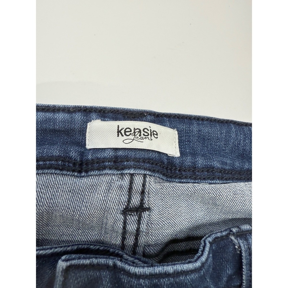 Kensie Jeans Womens Dark Wash Cuffed Bermuda Denim Shorts Size 10/30 Stretch - Picture 2 of 15